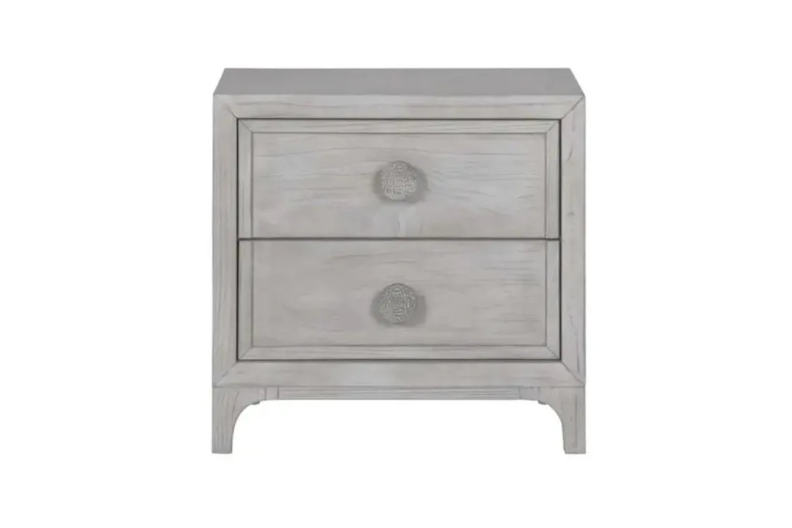 Mor Furniture Boho Chic Nightstand In Washed White