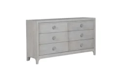 Mor Furniture Boho Chic Platform Bed, Dresser, Mirror & Nightstand In Washed White, Full
