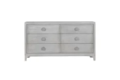 Mor Furniture Boho Chic Platform Bed, Dresser, Mirror & Nightstand In Washed White, Full