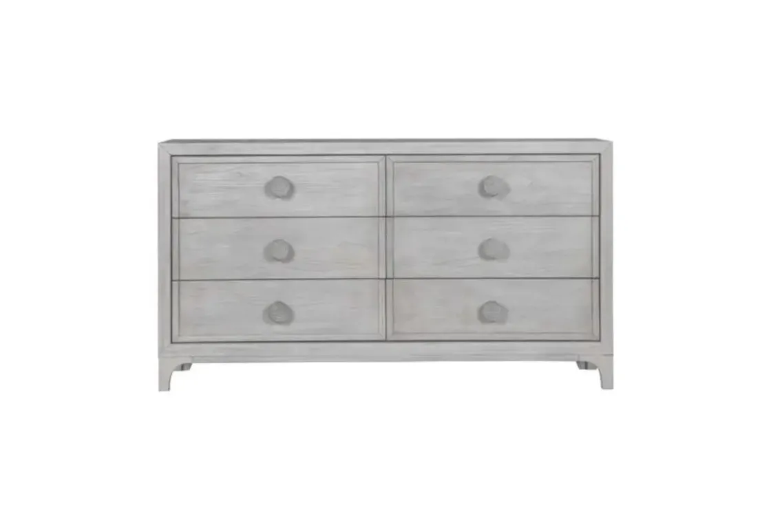 Mor Furniture Boho Chic Platform Bed, Dresser, Mirror & Nightstand In Washed White, Full