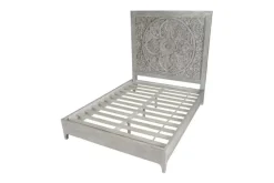 Mor Furniture Boho Chic Platform Bed In Washed White, Full