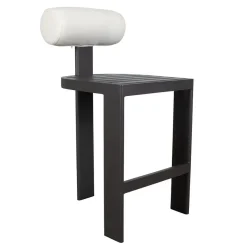 Mor Furniture Bolster Outdoor Barstool In White