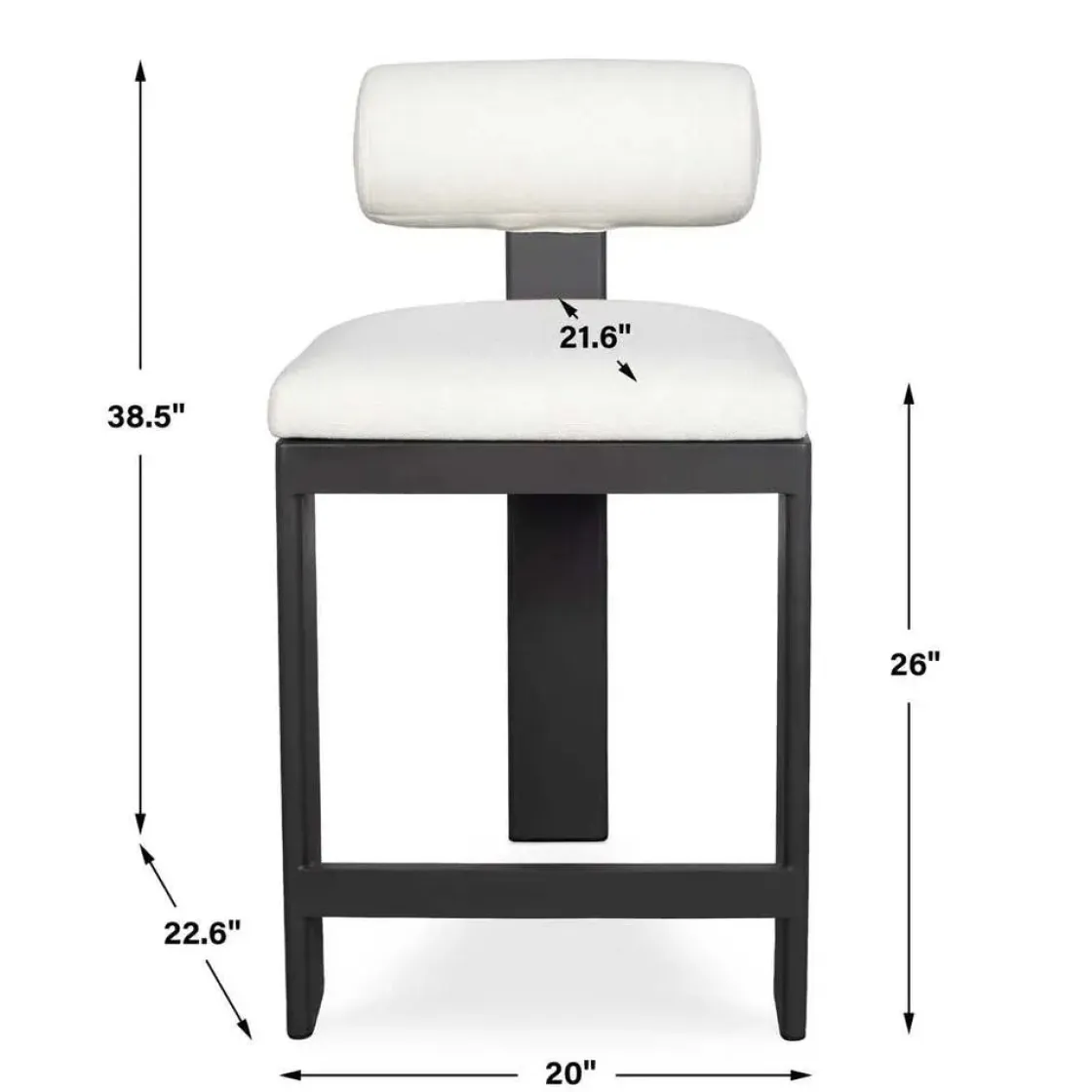 Mor Furniture Bolster Outdoor Counter Height Stool In White