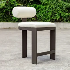 Mor Furniture Bolster Outdoor Counter Height Stool In White
