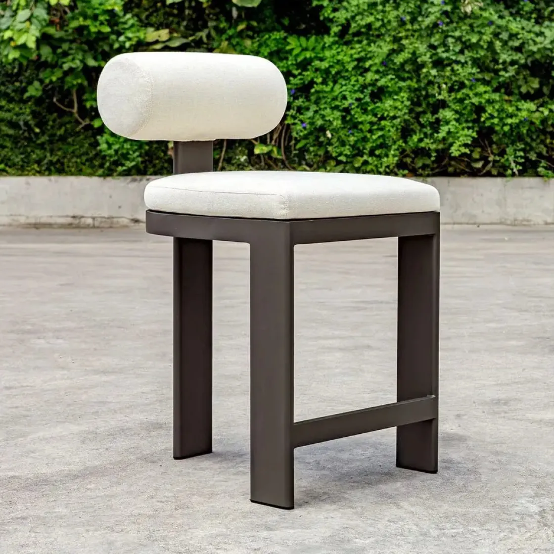 Mor Furniture Bolster Outdoor Counter Height Stool In White