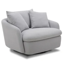 Mor Furniture Boomer Swivel Chair In Dove