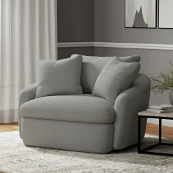 Mor Furniture Boomer Swivel Chair In Dove