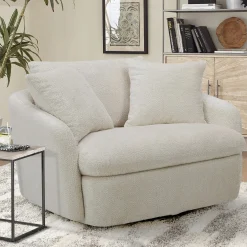 Mor Furniture Boomer Swivel Chair In Dove