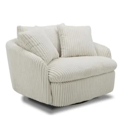 Mor Furniture Boomer Swivel Chair In Dove