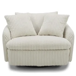 Mor Furniture Boomer Swivel Chair In Dove