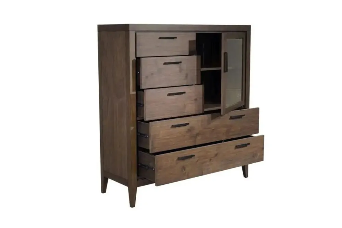 Mor Furniture Boracay Armoire In Wild Oats Brown