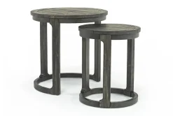Mor Furniture Boswell Nesting End Tables In Inkwell, Set Of 2