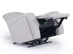 Mor Furniture Bowden 2 Power Recliner In Blanca Light Gray Leather