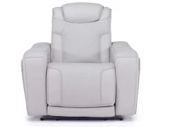 Mor Furniture Bowden 2 Power Recliner In Blanca Light Gray Leather