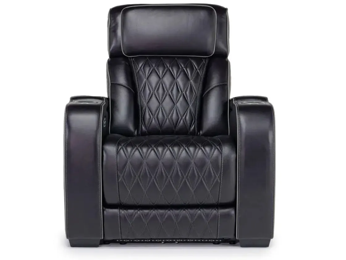 Mor Furniture Boyington 2 Power Recliner In Gray Leather