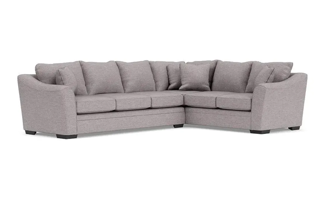 Mor Furniture Brazil Crypton Performance Tux Sofa Sectional In Custom, Left Facing