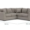 Mor Furniture Brazil Tux Loveseat Sectional, Left Facing - Custom Order