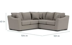 Mor Furniture Brazil Tux Loveseat Sectional, Left Facing - Custom Order