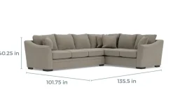 Mor Furniture Brazil Tux Sofa Sectional, Left Facing - Custom Order