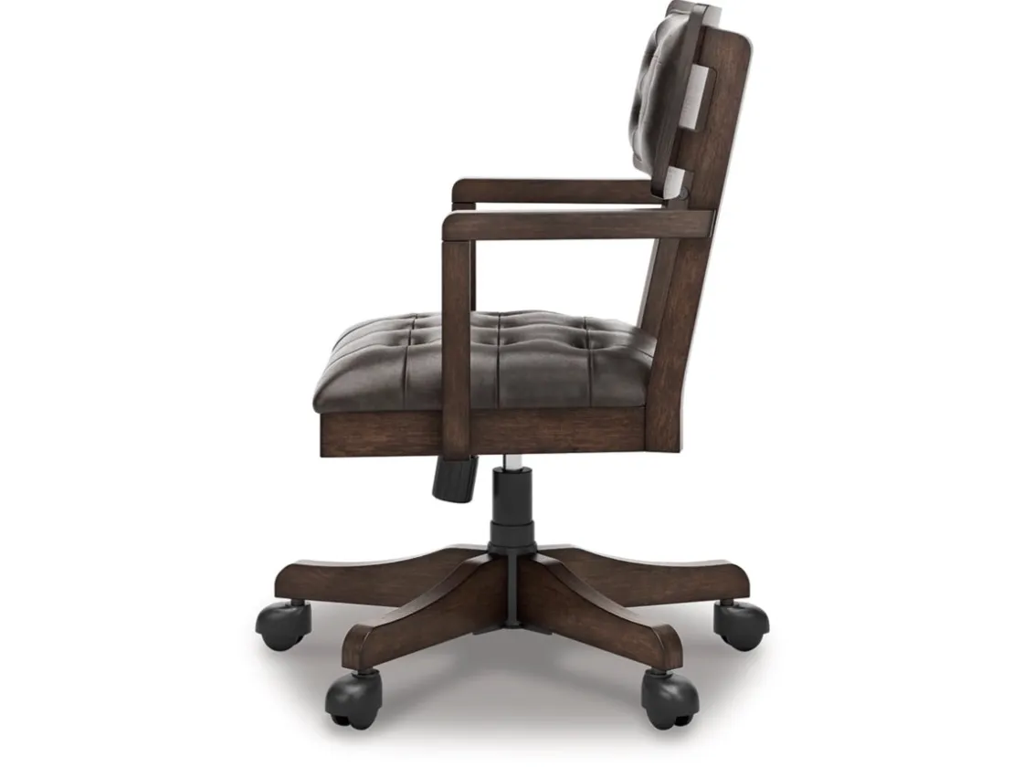 Mor Furniture Breckington Desk Chair In Dark Brown