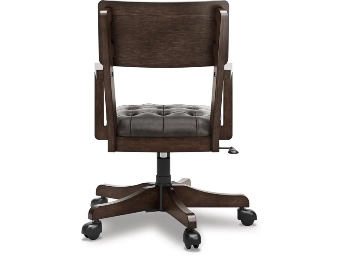 Mor Furniture Breckington Desk Chair In Dark Brown