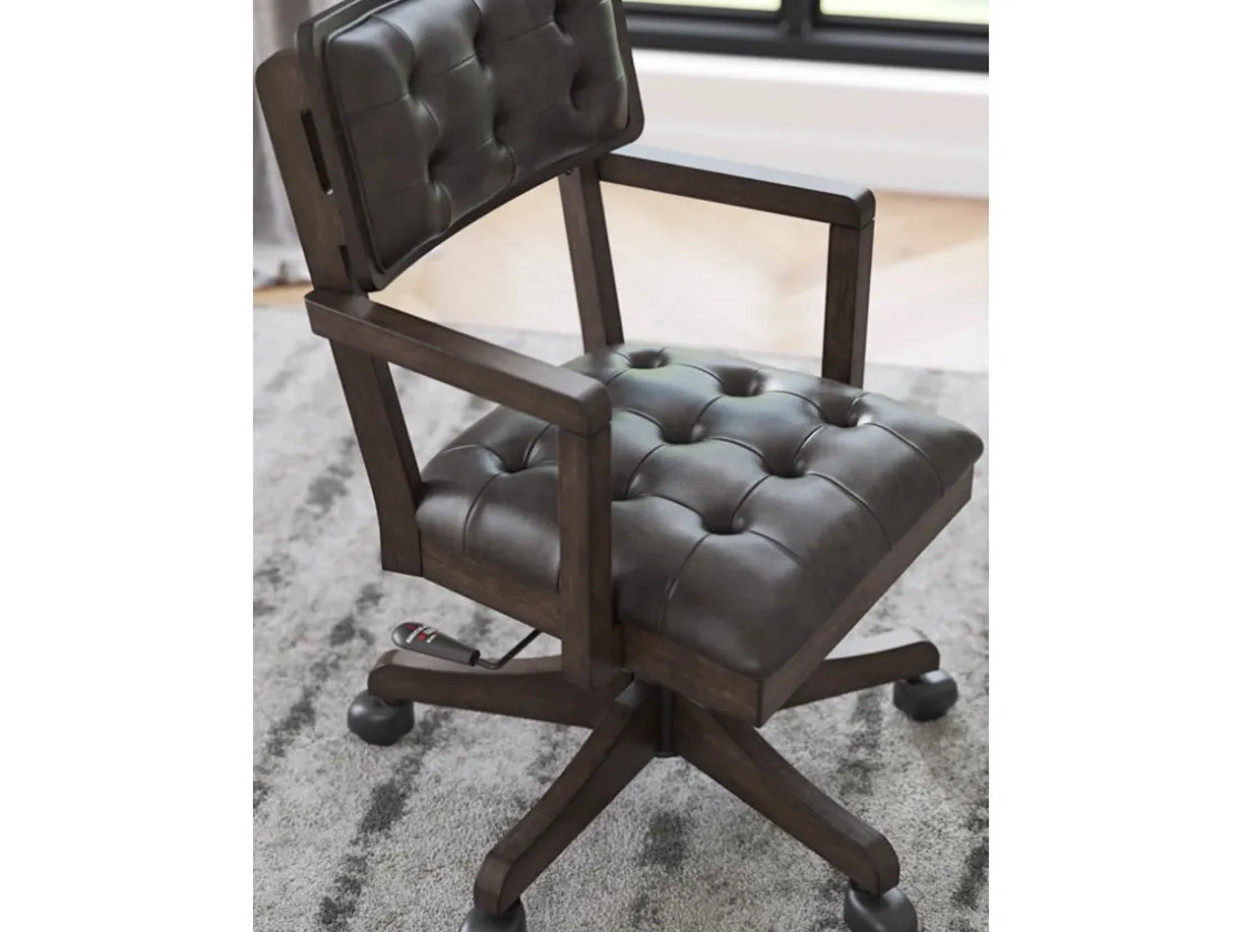 Mor Furniture Breckington Desk Chair In Dark Brown