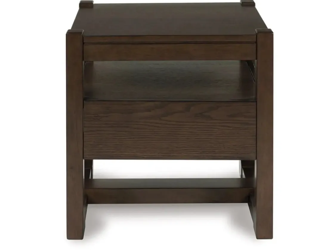 Mor Furniture Breckington End Table In Dark Brown