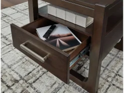 Mor Furniture Breckington End Table In Dark Brown