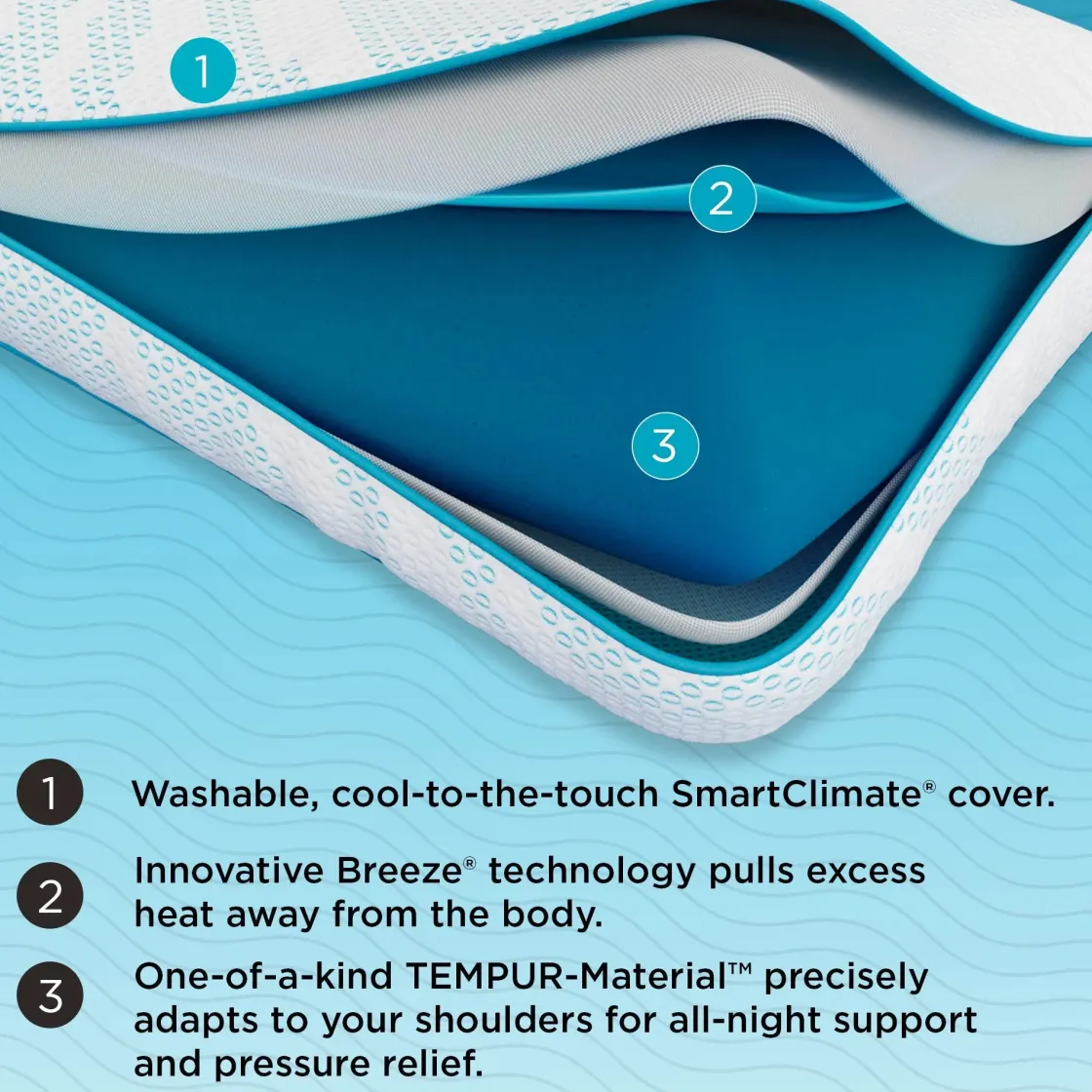 Mor Furniture Breeze Prohi 2.0 Pillow, Queen