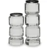 Mor Furniture Brentley Candleholders In Clear Crystal Silver, Set Of 2