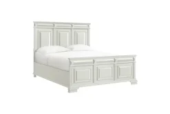 Mor Furniture Bridgestone Panel Bed, Dresser, Mirror & Nightstand In Antique White, Queen