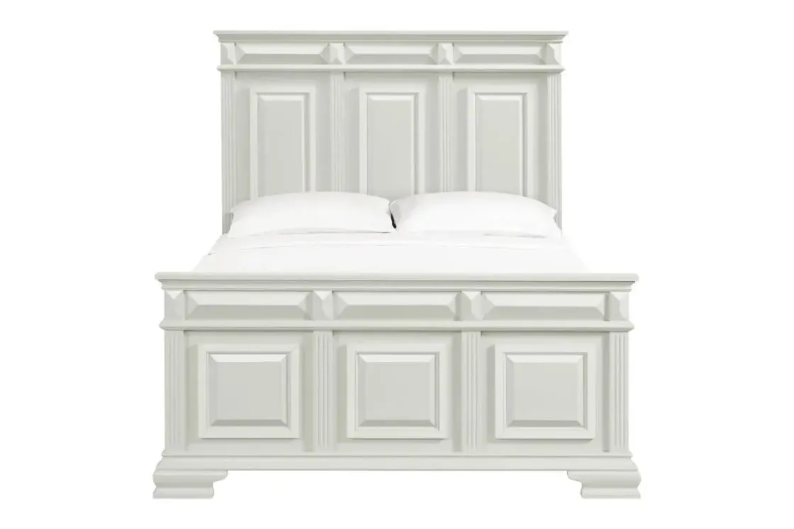 Mor Furniture Bridgestone Panel Bed In Antique White, Queen