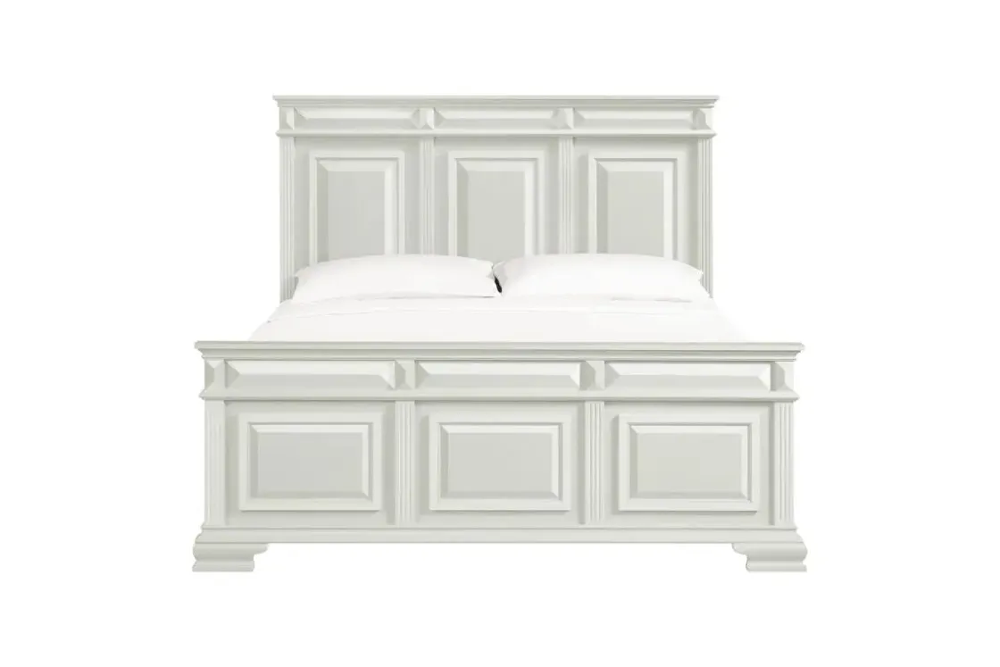 Mor Furniture Bridgestone Panel Bed In Antique White, Queen