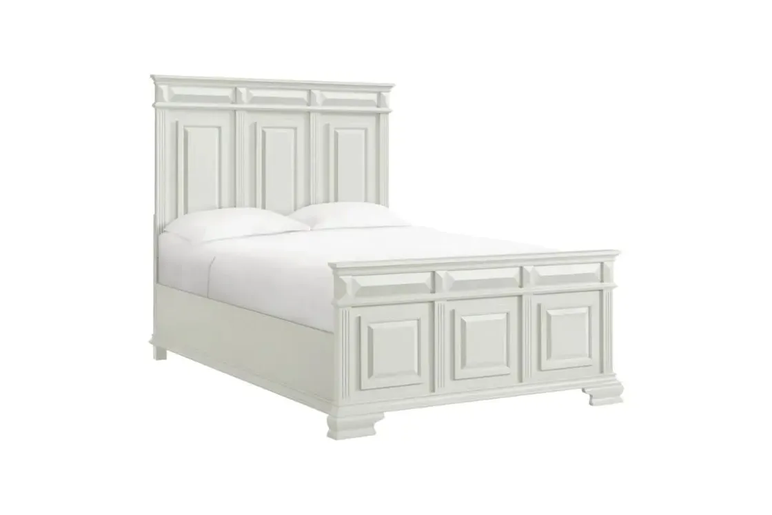 Mor Furniture Bridgestone Panel Bed In Antique White, Queen