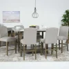 Mor Furniture Brighton Counter Height Dining Table & 6 Stools In Gray