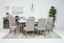 Mor Furniture Brighton Dining Table & 6 Chairs In Gray