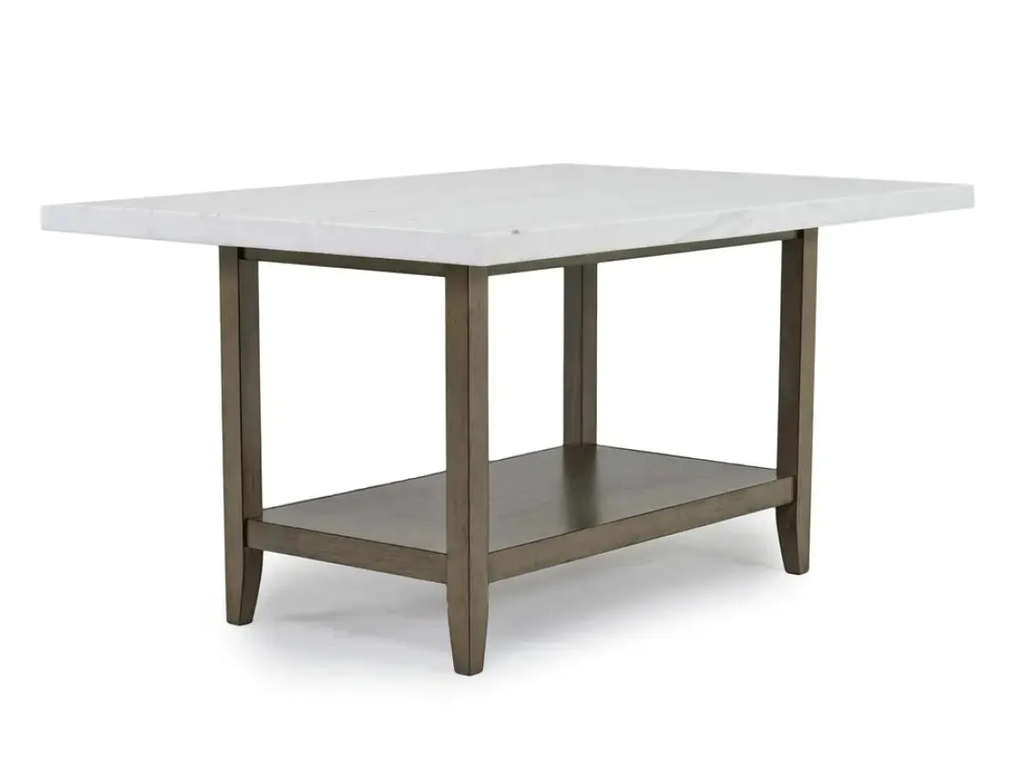 Mor Furniture Brighton Dining Table & 6 Chairs In Gray