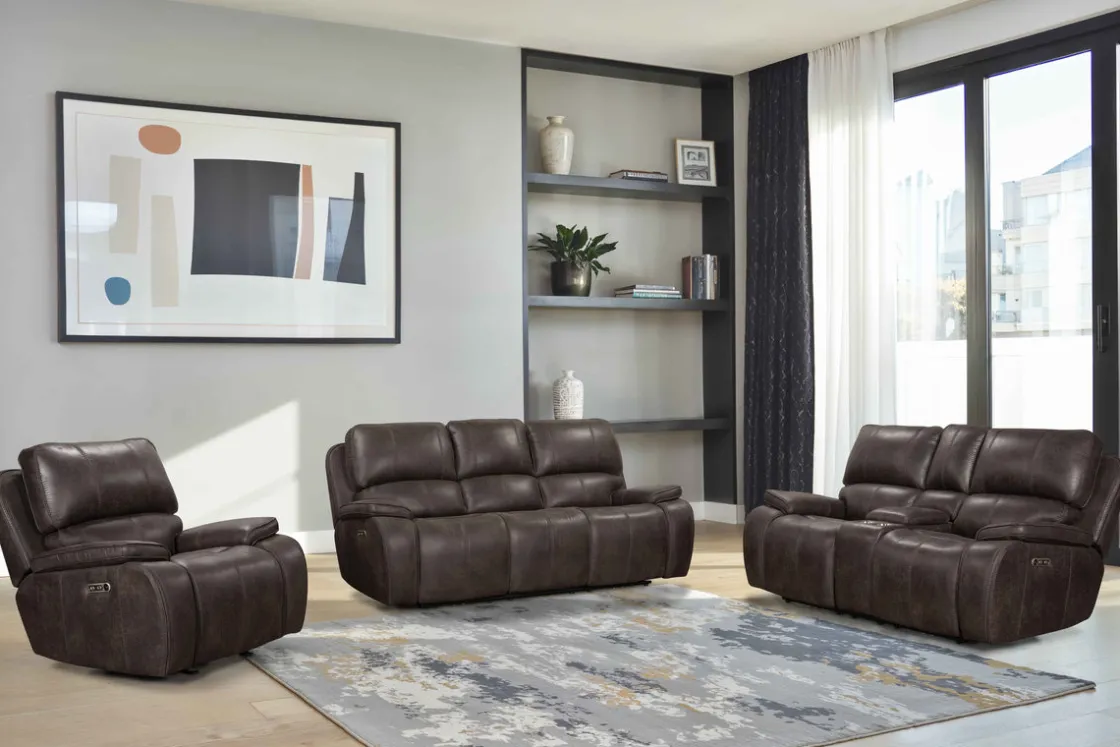 Mor Furniture Brookings 2 Power Gliding Recliner In Brown