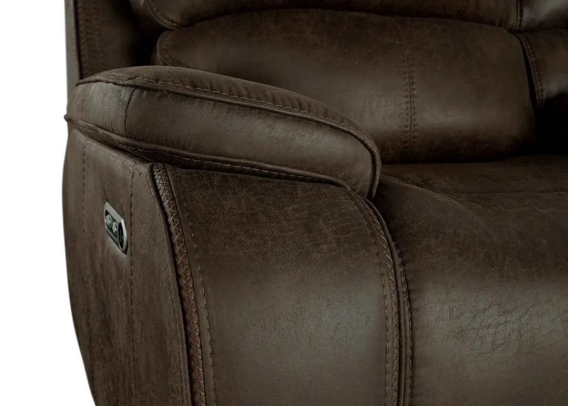 Mor Furniture Brookings 2 Power Gliding Recliner In Brown