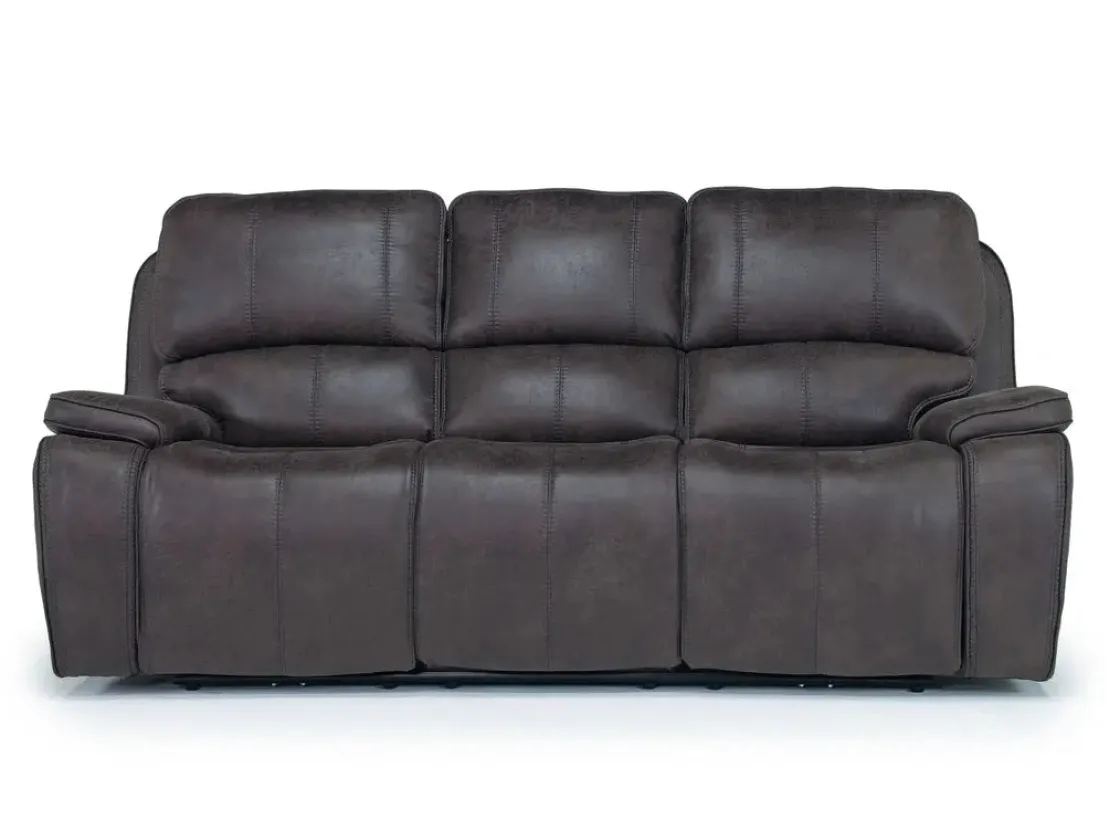 Mor Furniture Brookings 2 Power Sofa In Charcoal Gray