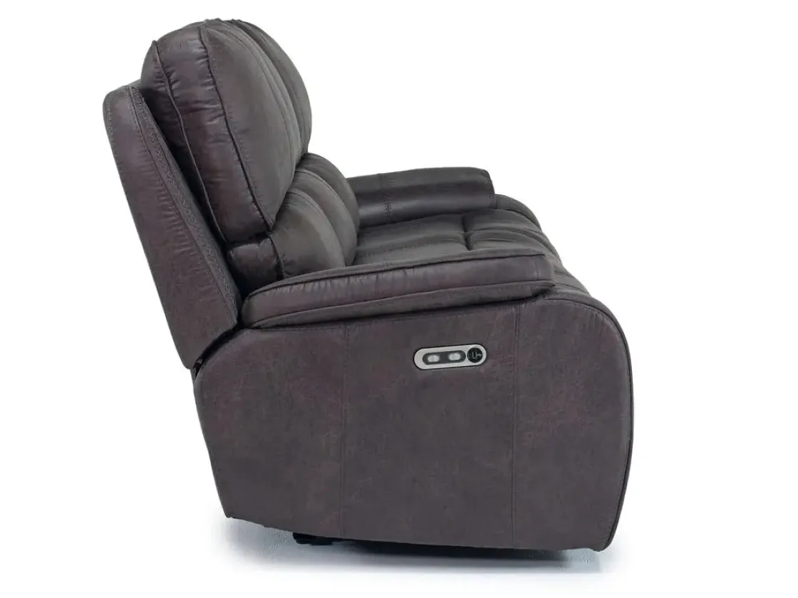 Mor Furniture Brookings 2 Power Sofa In Charcoal Gray