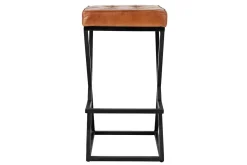 Mor Furniture Brooks Barstool In Saddle Brown Leather