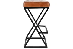 Mor Furniture Brooks Barstool In Saddle Brown Leather