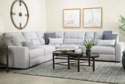 Mor Furniture Bryce 6 Piece Power Sectional In Savannah Coin