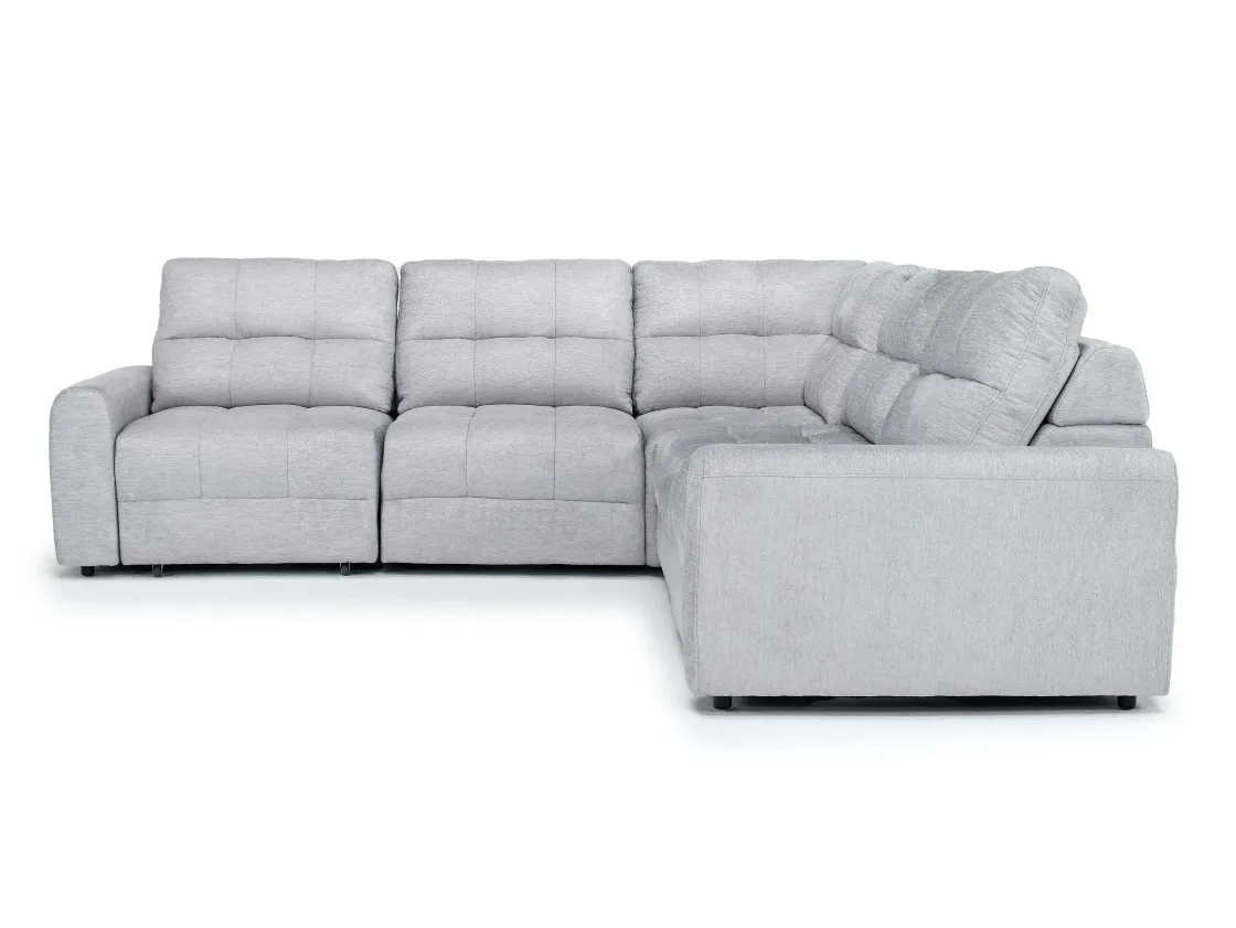 Mor Furniture Bryce 5 Piece Power Sectional In Savannah Coin