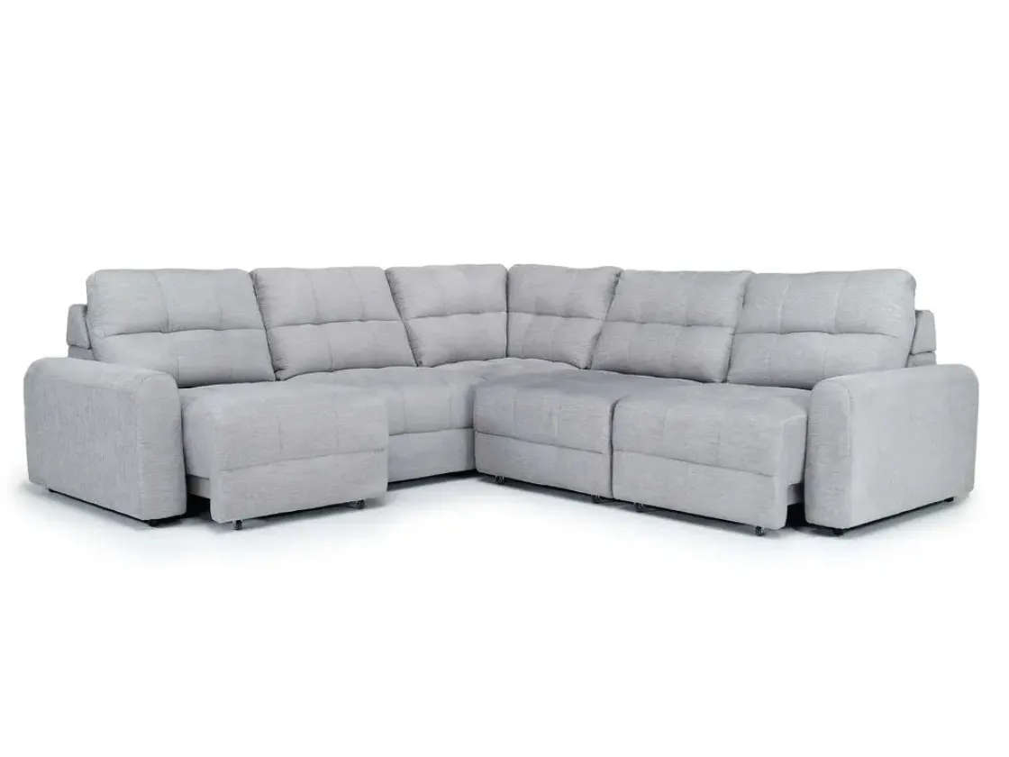 Mor Furniture Bryce 5 Piece Power Sectional In Savannah Coin