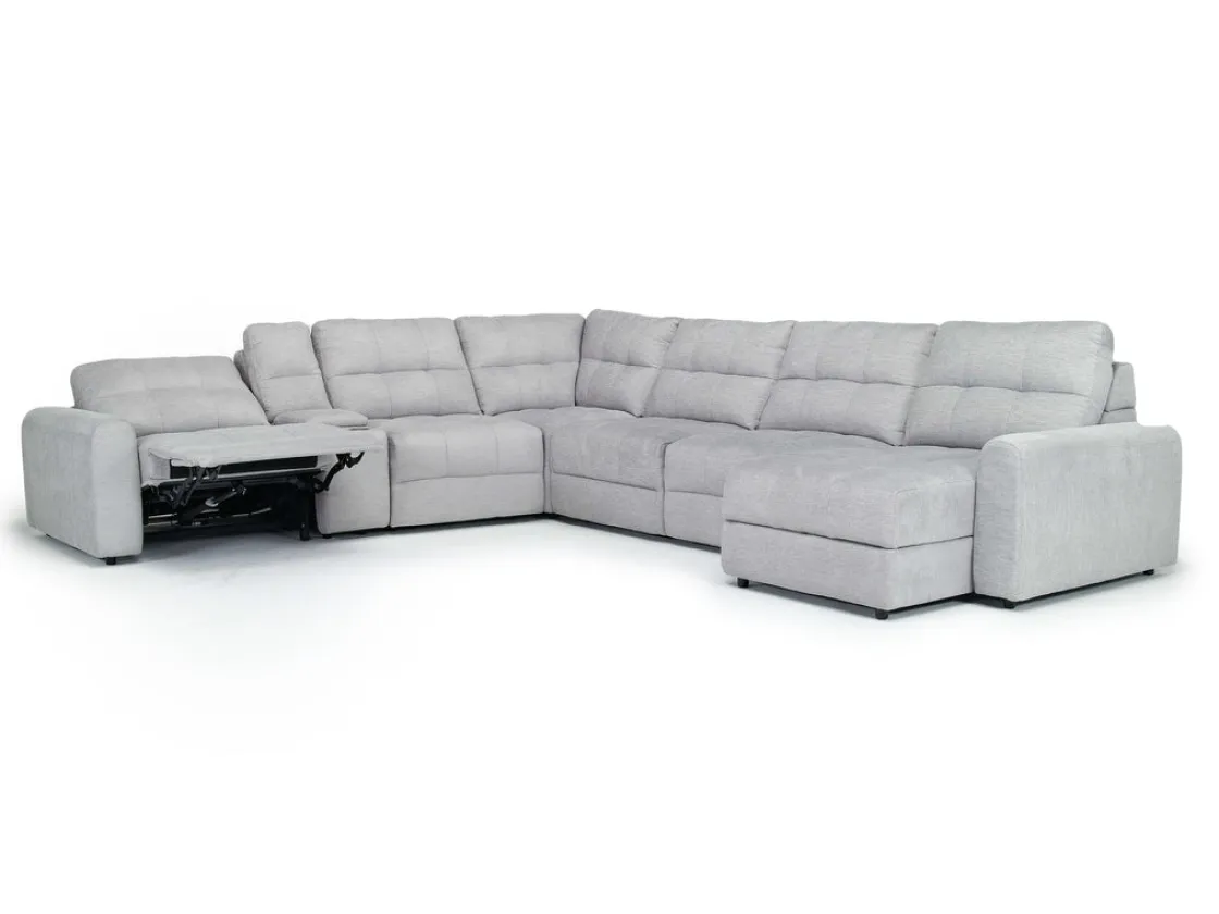 Mor Furniture Bryce 7 Piece Power Sectional In Savannah Coin