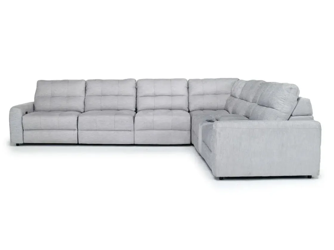 Mor Furniture Bryce 7 Piece Power Sectional In Savannah Coin