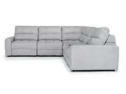 Mor Furniture Bryce 6 Piece Power Sliding Sectional W/ Power Armless Slider In Savannah Coin