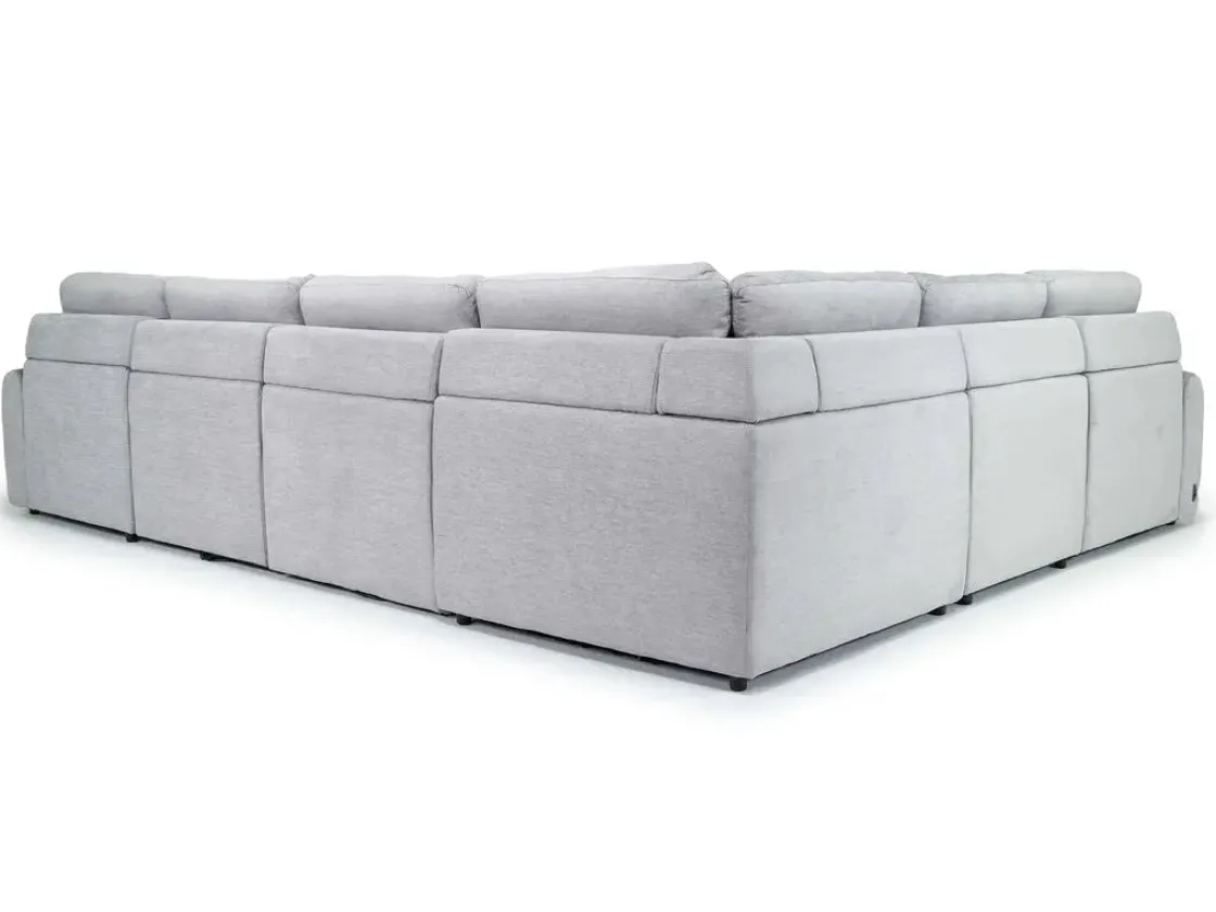 Mor Furniture Bryce 6 Piece Power Storage Chaise Sectional In Savannah Coin, Left Facing